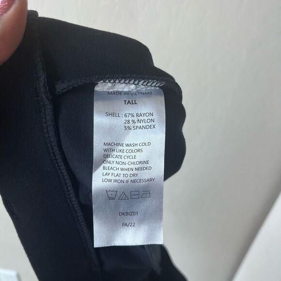 Quince Black Ultra-Stretch Ponte Straight Leg Pull‎ On Pants Size Medium Tall - Picture 9 of 9